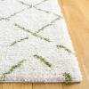 SAFAVIEH Area Rug 8×10 – Arizona Shag Collection – Large – Ivory & Beige, Moroccan Boho Design, Non-Shedding & Easy to Clean, Ideal for Living Room, Bedroom, Dining Space (ASG743A)(Ivory/Green)