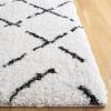 SAFAVIEH Area Rug 8×10 – Arizona Shag Collection – Large – Ivory & Beige, Moroccan Boho Design, Non-Shedding & Easy to Clean, Ideal for Living Room, Bedroom, Dining Space (ASG743A)(Ivory/Black)