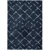 SAFAVIEH Area Rug 8×10 – Arizona Shag Collection – Large – Ivory & Beige, Moroccan Boho Design, Non-Shedding & Easy to Clean, Ideal for Living Room, Bedroom, Dining Space (ASG743A)(Slate Blue/Ivory)