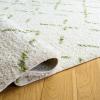 SAFAVIEH Area Rug 8×10 – Arizona Shag Collection – Large – Ivory & Beige, Moroccan Boho Design, Non-Shedding & Easy to Clean, Ideal for Living Room, Bedroom, Dining Space (ASG743A)(Ivory/Green)