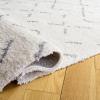 SAFAVIEH Area Rug 8×10 – Arizona Shag Collection – Large – Ivory & Beige, Moroccan Boho Design, Non-Shedding & Easy to Clean, Ideal for Living Room, Bedroom, Dining Space (ASG743A)(Ivory/Grey)