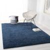 SAFAVIEH Area Rug 8×10 – August Shag Collection – Large – White, Solid Pattern, Non-Shedding & Easy Cleaning, Plush Thick Pile, Ideal for Living Room, Bedroom, Dining Space (AUG900A)(Navy)