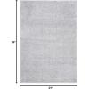 SAFAVIEH Area Rug 8×10 – August Shag Collection – Large – White, Solid Pattern, Non-Shedding & Easy Cleaning, Plush Thick Pile, Ideal for Living Room, Bedroom, Dining Space (AUG900A)(Silver)