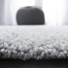 SAFAVIEH Area Rug 8×10 – August Shag Collection – Large – White, Solid Pattern, Non-Shedding & Easy Cleaning, Plush Thick Pile, Ideal for Living Room, Bedroom, Dining Space (AUG900A)(Silver)