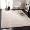 SAFAVIEH Area Rug 8×10 – August Shag Collection – Large – White, Solid Pattern, Non-Shedding & Easy Cleaning, Plush Thick Pile, Ideal for Living Room, Bedroom, Dining Space (AUG900A)(Beige)