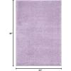 SAFAVIEH Area Rug 8×10 – August Shag Collection – Large – White, Solid Pattern, Non-Shedding & Easy Cleaning, Plush Thick Pile, Ideal for Living Room, Bedroom, Dining Space (AUG900A)(Lilac)