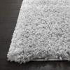 SAFAVIEH Area Rug 8×10 – August Shag Collection – Large – White, Solid Pattern, Non-Shedding & Easy Cleaning, Plush Thick Pile, Ideal for Living Room, Bedroom, Dining Space (AUG900A)(Silver)