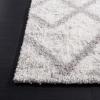 SAFAVIEH Area Rug 8×10 – Berber Shag Collection – Large – Ivory & Grey, Moroccan Design, Non-Shedding & Easy Cleaning, Plush Thick Pile, Ideal for Living Room, Bedroom, Dining Space (BER574G)(Grey/Ivory)