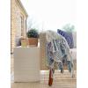 SAFAVIEH Brenton Fringe Throw Blanket, Blue/White