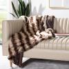 SAFAVIEH Coco Striped Throw Blanket, Milk/Chocolate