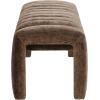 SAFAVIEH Couture Collection – Bellisima Dark Green Channel Tufted Chenille Bench, Modern Upholstered Accent Seating (SFV5127K)(Brown)
