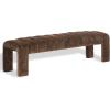 SAFAVIEH Couture Collection – Bellisima Dark Green Channel Tufted Chenille Bench, Modern Upholstered Accent Seating (SFV5127K)(Brown)