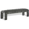 SAFAVIEH Couture Collection – Bellisima Dark Green Channel Tufted Chenille Bench, Modern Upholstered Accent Seating (SFV5127K)(Dark Green)