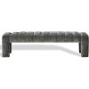 SAFAVIEH Couture Collection – Bellisima Dark Green Channel Tufted Chenille Bench, Modern Upholstered Accent Seating (SFV5127K)(Dark Green)