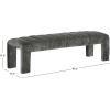 SAFAVIEH Couture Collection – Bellisima Dark Green Channel Tufted Chenille Bench, Modern Upholstered Accent Seating (SFV5127K)(Dark Green)