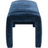 SAFAVIEH Couture Collection – Bellisima Dark Green Channel Tufted Chenille Bench, Modern Upholstered Accent Seating (SFV5127K)(Navy)