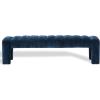SAFAVIEH Couture Collection – Bellisima Dark Green Channel Tufted Chenille Bench, Modern Upholstered Accent Seating (SFV5127K)(Navy)