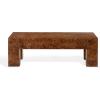 SAFAVIEH Couture Collection – Betharose Walnut Burl Wood Coffee Table, Modern Rectangular Living Room Centerpiece (SFV2220A)(Walnut Burl)