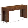 SAFAVIEH Couture Collection – Betharose Walnut Burl Wood Console Table, Modern Entryway & Living Room Accent (SFV2221A)(Walnut Burl)