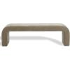 SAFAVIEH Couture Collection – Caralynn Brown Chenille Upholstered Bench, Modern Waterfall Curved Silhouette, Fully Assembled (SFV5027S)(Brown)