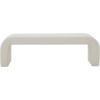 SAFAVIEH Couture Collection – Caralynn Brown Chenille Upholstered Bench, Modern Waterfall Curved Silhouette, Fully Assembled (SFV5027S)(Creme)