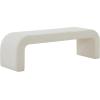 SAFAVIEH Couture Collection – Caralynn Brown Chenille Upholstered Bench, Modern Waterfall Curved Silhouette, Fully Assembled (SFV5027S)(Creme)