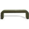 SAFAVIEH Couture Collection – Caralynn Brown Chenille Upholstered Bench, Modern Waterfall Curved Silhouette, Fully Assembled (SFV5027S)(Dark Green)