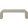 SAFAVIEH Couture Collection – Caralynn Brown Chenille Upholstered Bench, Modern Waterfall Curved Silhouette, Fully Assembled (SFV5027S)(Light Brown)
