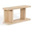 SAFAVIEH Couture Collection – Claramay Walnut Cerused Oak Console Table, Modern Wood Entryway & Living Room Accent (SFV2223B)(Natural Cerused Oak)