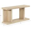 SAFAVIEH Couture Collection – Claramay Walnut Cerused Oak Console Table, Modern Wood Entryway & Living Room Accent (SFV2223B)(Natural Cerused Oak)