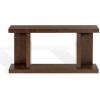 SAFAVIEH Couture Collection – Claramay Walnut Cerused Oak Console Table, Modern Wood Entryway & Living Room Accent (SFV2223B)(Walnut)
