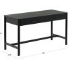 SAFAVIEH Couture Collection – Jaylessa Natural 2-Drawer Desk, Modern Workspace with Storage (SFV2217A)(Black)