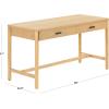 SAFAVIEH Couture Collection – Jaylessa Natural 2-Drawer Desk, Modern Workspace with Storage (SFV2217A)(Natural)