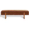 SAFAVIEH Couture Collection – Kandiss Amber Chenille Bench with Brown Wood Legs, Modern Upholstered Seating (SFV5117D)