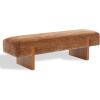 SAFAVIEH Couture Collection – Kandiss Amber Chenille Bench with Brown Wood Legs, Modern Upholstered Seating (SFV5117D)