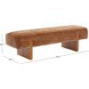 SAFAVIEH Couture Collection – Kandiss Amber Chenille Bench with Brown Wood Legs, Modern Upholstered Seating (SFV5117D)