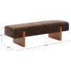 SAFAVIEH Couture Collection – Kandiss Brown Chenille Bench with Brown Wood Legs, Modern Upholstered Seating (SFV5117C)