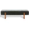 SAFAVIEH Couture Collection – Kandiss Dark Green Chenille Bench with Brown Wood Legs, Modern Upholstered Seating (SFV5117E)