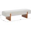 SAFAVIEH Couture Collection – Kandiss Taupe Chenille Bench with Brown Wood Legs, Modern Upholstered Seating (SFV5117B)