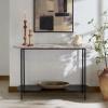 SAFAVIEH Couture Collection – Macklyn Light Brown & Black Oval Console Table, Fully Assembled (SFV5771A)(Light Brown/Black)