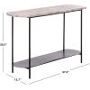 SAFAVIEH Couture Collection – Macklyn Light Brown & Black Oval Console Table, Fully Assembled (SFV5771A)(Light Brown/Black)