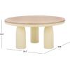 SAFAVIEH Couture Collection – Veronica Scandinavian Natural & White Lacquer 3-Leg Round Coffee Table (SFV5786A)(Natural/White)