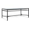 SAFAVIEH Couture Collection Abelard Black Iron/Tempered Glass Rectangle Cocktail Table