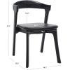 SAFAVIEH Couture Collection Brylie Rustic Black Leather Chair Set of 2(Black)