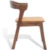 SAFAVIEH Couture Collection Brylie Rustic Black Leather Chair Set of 2(Walnut/Brown)