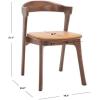 SAFAVIEH Couture Collection Brylie Rustic Black Leather Chair Set of 2(Walnut/Brown)