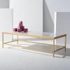 SAFAVIEH Couture Collection Caralyn White Marble/Brass Rectangular Coffee Table