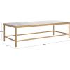 SAFAVIEH Couture Collection Caralyn White Marble/Brass Rectangular Coffee Table