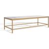 SAFAVIEH Couture Collection Caralyn White Marble/Brass Rectangular Coffee Table
