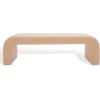 SAFAVIEH Couture Collection Caralynn Mid-Century Modern Tan Faux Lamb’s Wool Bench (Fully Assembled)